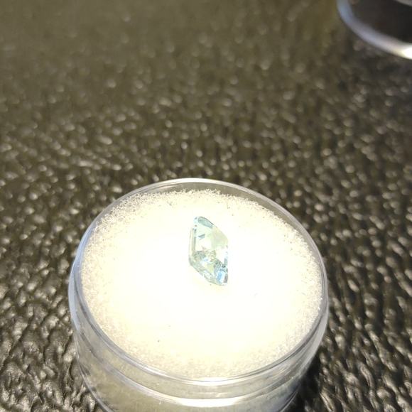 Faceted Sky Blue Topaz Gemstone Emerald Cut #152 - Picture 2 of 5